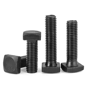 BS916 Square Head Screws faced under head with B.S.Threads